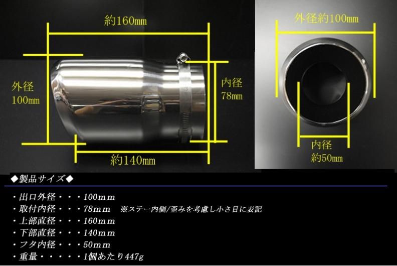 CX-5 KE ユーロ マフラーカッター 100mm シルバー 耐熱ブラック塗装 2本 鏡面 高純度SUS304ステンレス MAZDA -  RIDERS HOUSE