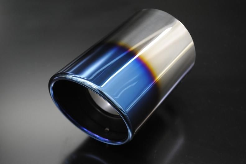 WRX S4 VBH マフラーカッター 90mm ブルー 耐熱ブラック塗装 WRX S4 VBH マフラーカッター 90mm ブルー 耐熱ブラック塗装