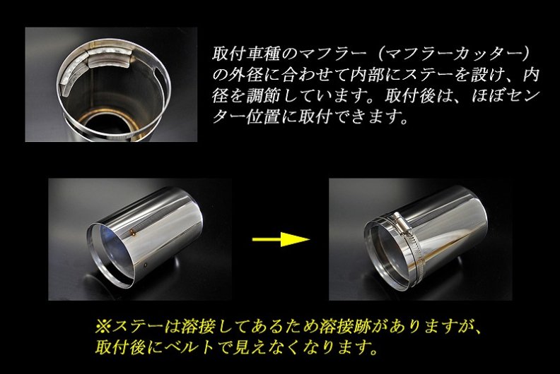 ロードスター NC系 ドーム マフラーカッター 90mm シルバー 鏡面テールエンド 2本 マツダ MAZDA - RIDERSHOUSE