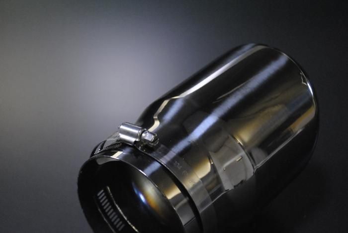 オブロング65型ガラスプラッター1枚 ② クラウン RS S22型 ドーム マフラーカッター 90mm ブルー 4本