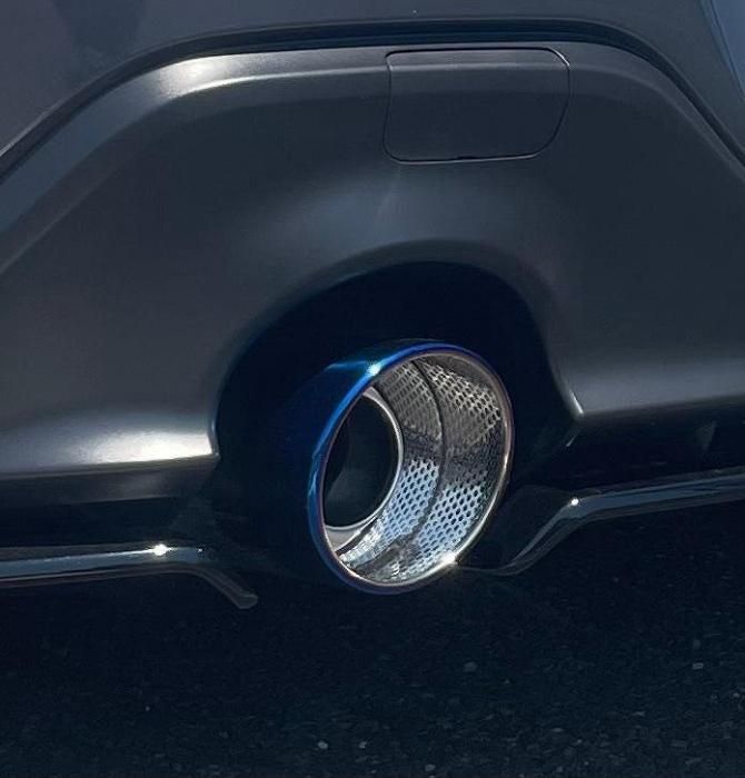 BRZ ZC6/ZD8 マフラーカッター 114mm ブルー パンチングメッシュ