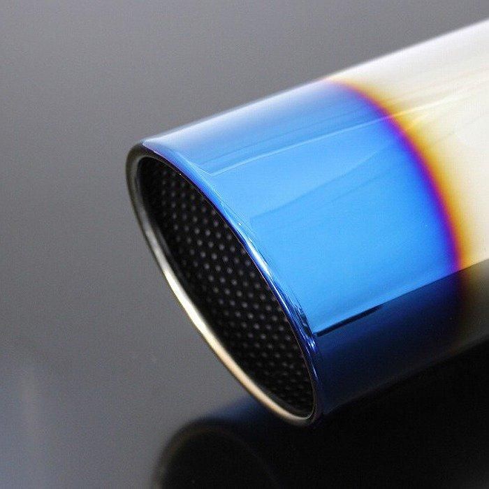 86 GR86 マフラーカッター 114mm ブルー 耐熱ブラック塗装