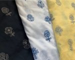 ■グラフィックフラワー刺繍cotton（３色）