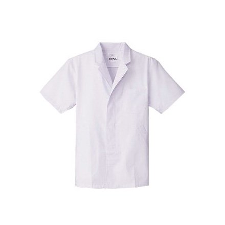 半袖白衣（男性用） - コックコート激安・飲食店ユニフォーム通販サイト モビスタイル