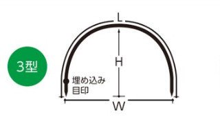 トンネル支柱　3型【積水樹脂】農(みのり)ネット-農業資材の格安通販ショップ-