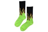<img class='new_mark_img1' src='https://img.shop-pro.jp/img/new/icons1.gif' style='border:none;display:inline;margin:0px;padding:0px;width:auto;' />FAKUI　MENS/FIRE PATTERN SOCKS/BLACK×GREEN [	FK-068]