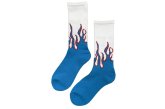 <img class='new_mark_img1' src='https://img.shop-pro.jp/img/new/icons1.gif' style='border:none;display:inline;margin:0px;padding:0px;width:auto;' />FAKUI　MENS/FIRE PATTERN SOCKS/WHITE×BLUE [FK-068]