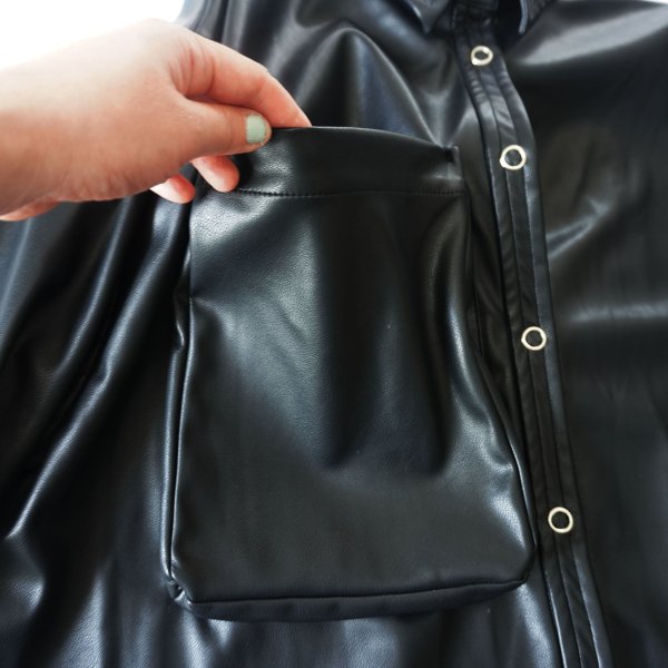 30%off】Thomas magpie eco leather jacket black/black one size ...