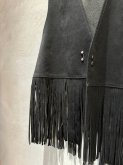 M53.ۥॴ  KNUCKLE FRINGE VEST/ BLACKFREEsize[MJ-050]