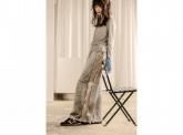 RehersalLstitch color sheer long sleeve/ GRAY free [WT1122]