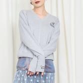 Thomas magpie   "LAZY AND NASTY" V neck knit/foxy silver 38size2253703