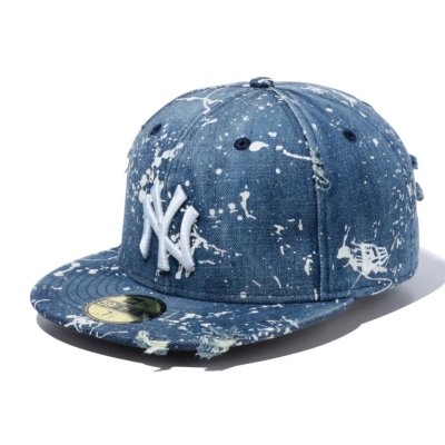 NEWERA】LIMITED 59FIFTYDENIM CUSTOMNew York YANKEESWASHED DENIM