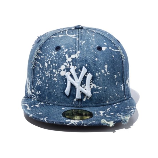 NEWERA】LIMITED 59FIFTYDENIM CUSTOMNew York YANKEESWASHED DENIM