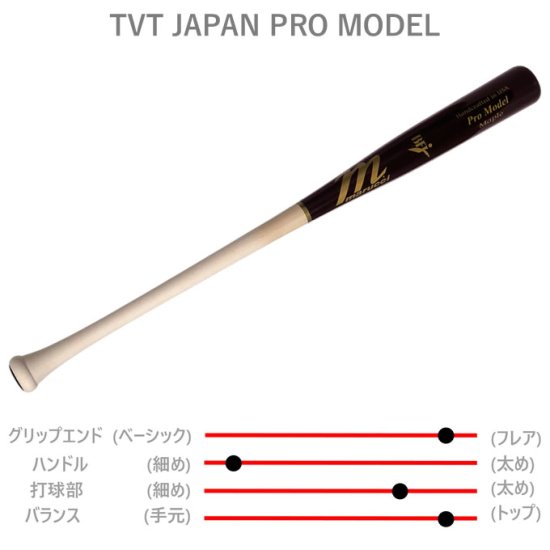 【marucci】LIMITED 硬式用木製バット メイプル JAPAN PRO MODEL トレイ・ターナー TVT BFJマーク付き -  ますかスポーツ