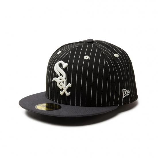 NEW ERA ブラックソックス シロ NEWERA】LIMITED 59FIFTYPinstripe シカゴ・ホワイトソックス