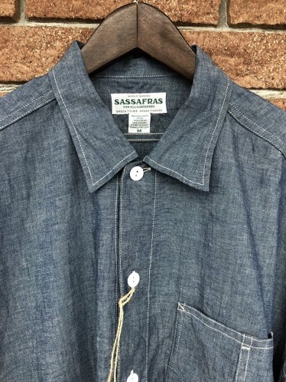 SASSAFRAS/ササフラス】Diggin Half 5oz Chambray Blue - ARIZONA