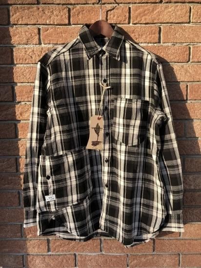 SASSAFRAS/ササフラス】Diggin Shirt (Twill Check) Black - ARIZONA 