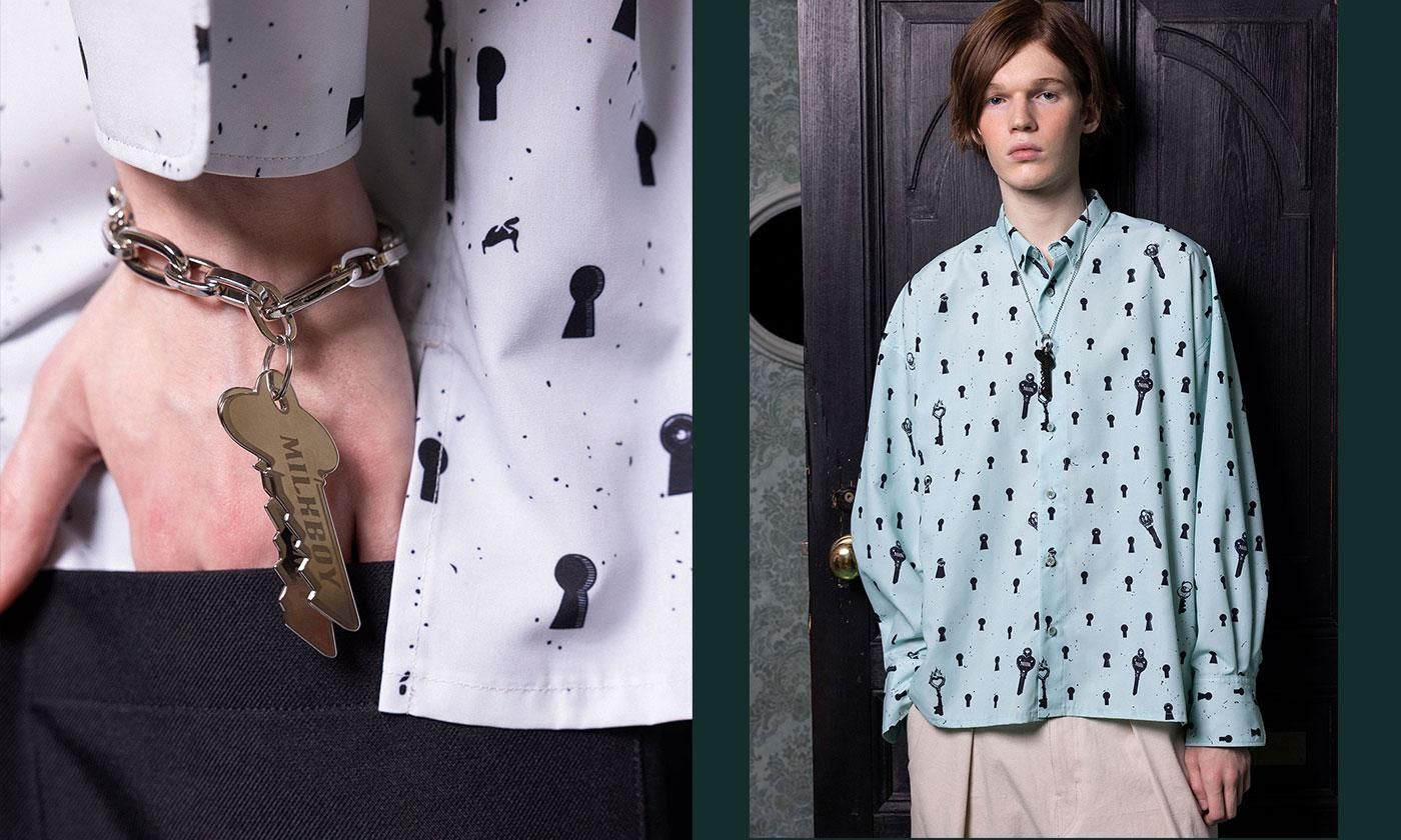 【タグ付き】MILKBOY 24AW新作 KEY HOLE SHIRT MILKBOY「key」 - MILK MILKBOY OFFICIAL ONLINE SHOP | milk inc.