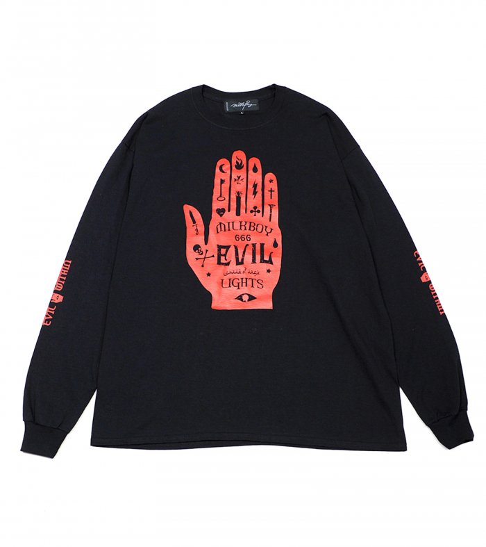 EVIL HAND L.S. TEE - MILK MILKBOY OFFICIAL ONLINE SHOP | milk inc