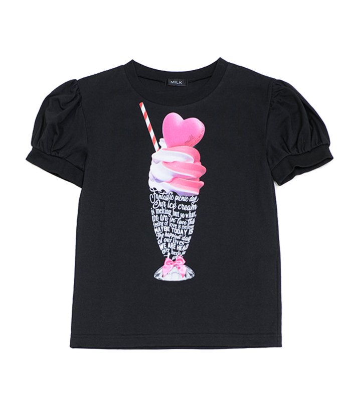 Sweets メッセージ パフ Tee - MILK MILKBOY OFFICIAL ONLINE SHOP | milk inc