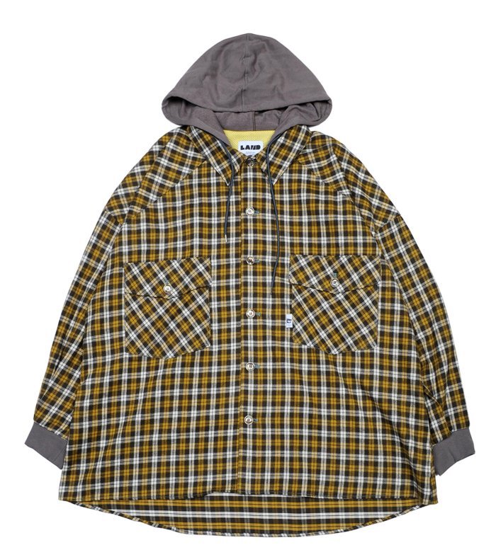 Checkered shirt clearance with hoodie