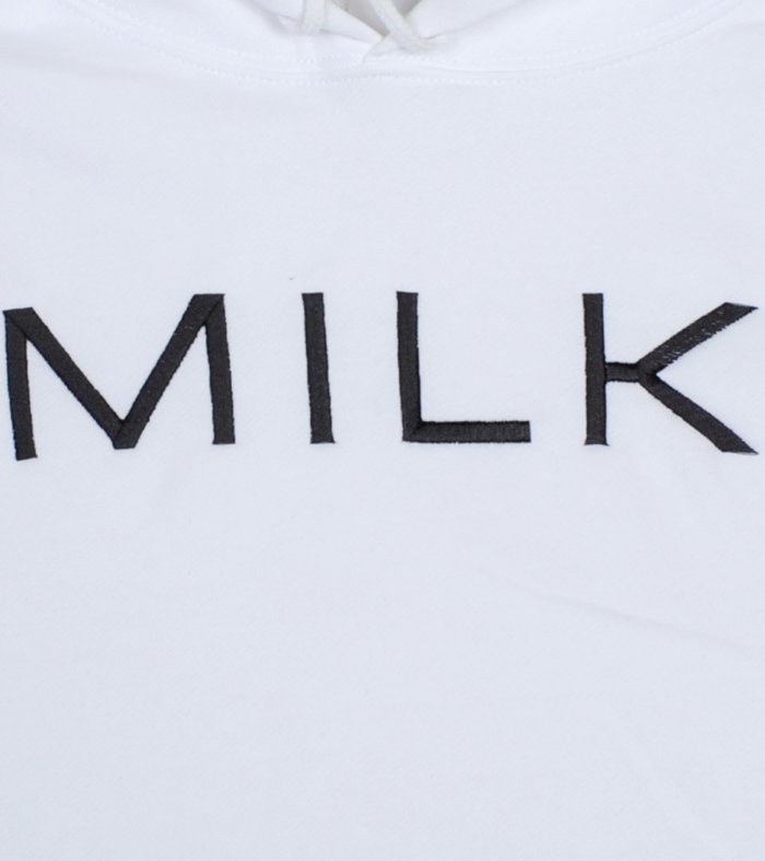 MILK/ロゴ刺繍パーカー／新品／ホワイト
