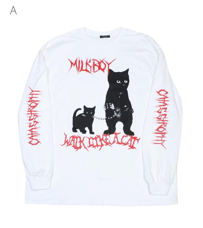 CAT WALK L.S. TEE - MILK MILKBOY OFFICIAL ONLINE SHOP | milk inc