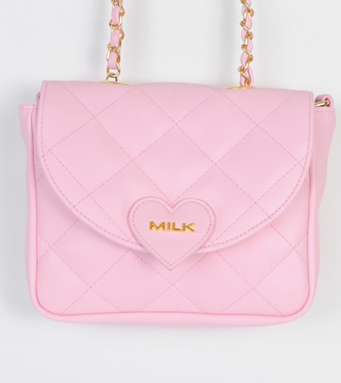 新品 MILK ピンクキルティングバッグ