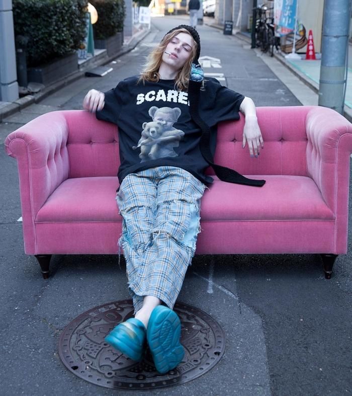 90's MILKBOY ミルクボーイ チェック柄 パンツ PUNK アーカイブ MILKBOY（ミルクボーイ）の「CHECKERED ボンテージパンツ