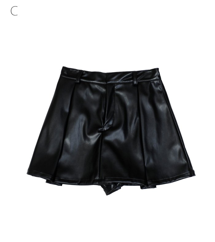 Faux-leather ミニキュロット - MILK MILKBOY OFFICIAL ONLINE SHOP | milk inc