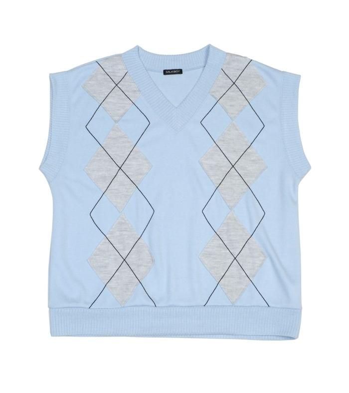 ARGYLE VEST - MILK MILKBOY OFFICIAL ONLINE SHOP | milk inc