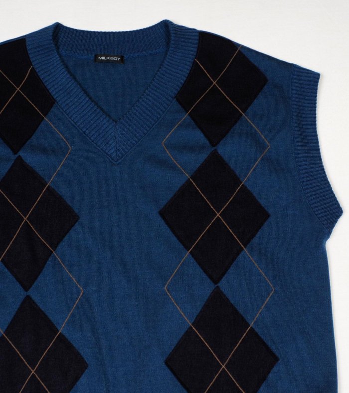 ARGYLE VEST - MILK MILKBOY OFFICIAL ONLINE SHOP | milk inc