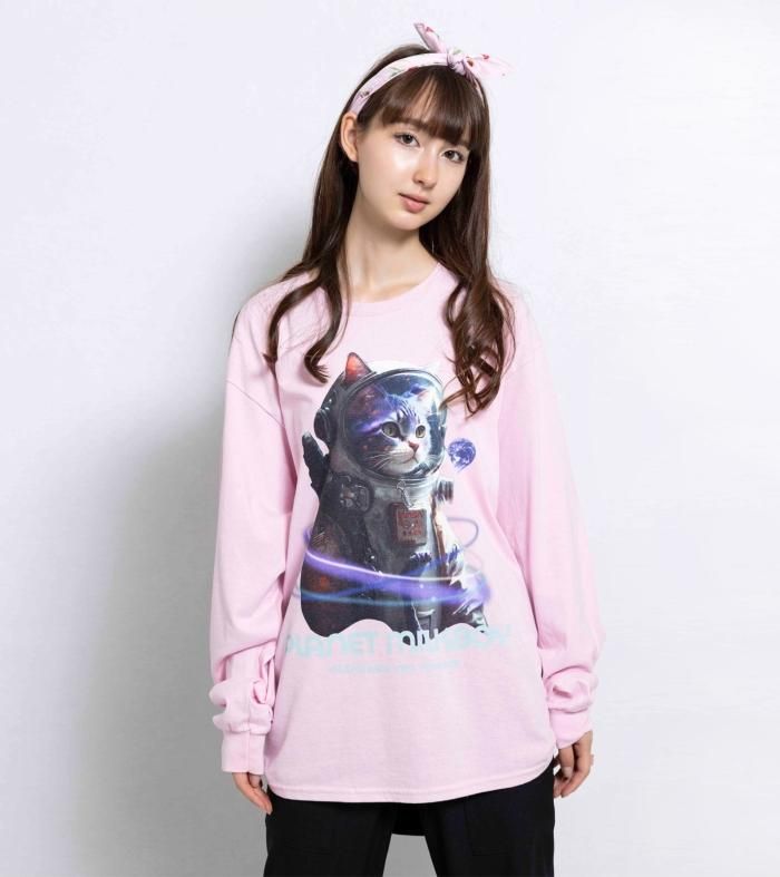 PLANET CAT L.S TEE - MILK MILKBOY OFFICIAL ONLINE SHOP | milk inc