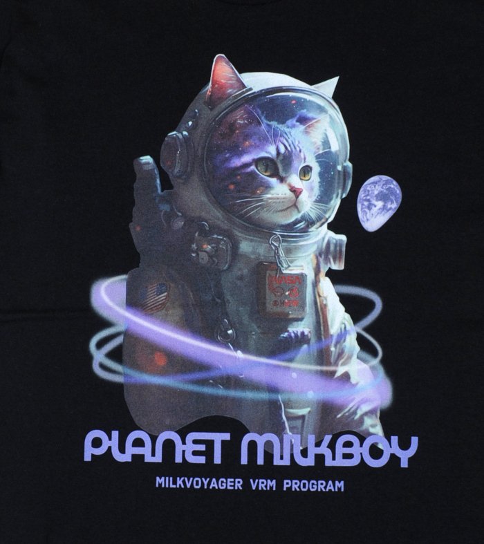 milkboy CAT ARMY 猫 ネコ キャット ビッグ Tシャツ 黒Tシャツ(半袖/袖