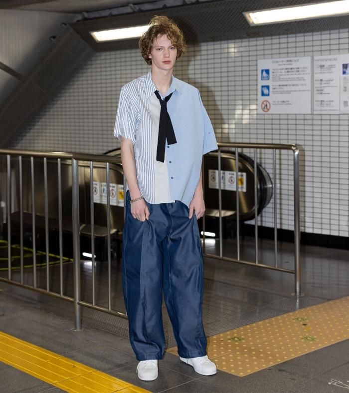 MILKBOY ミルクボーイ メンズ デニム ワイド イージー リラックス STAND TUCK PANTS - MILK MILKBOY OFFICIAL ONLINE SHOP | milk inc.