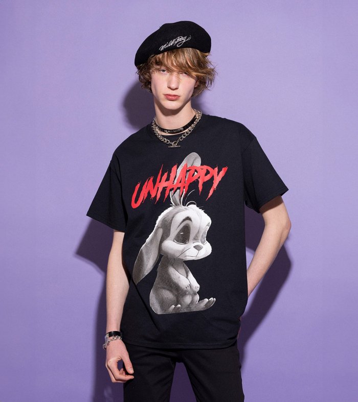 UNHAPPY BUNNY TEE - MILK MILKBOY OFFICIAL ONLINE SHOP | milk inc.