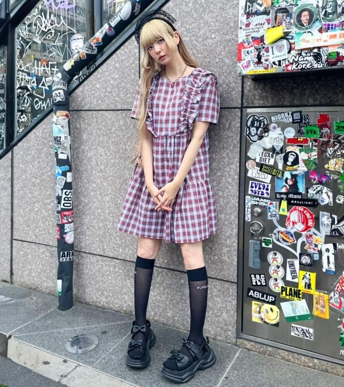 【Cider】ポロ ストライプ ミディ ワンピース Betty OP - MILK MILKBOY OFFICIAL ONLINE SHOP | milk inc.