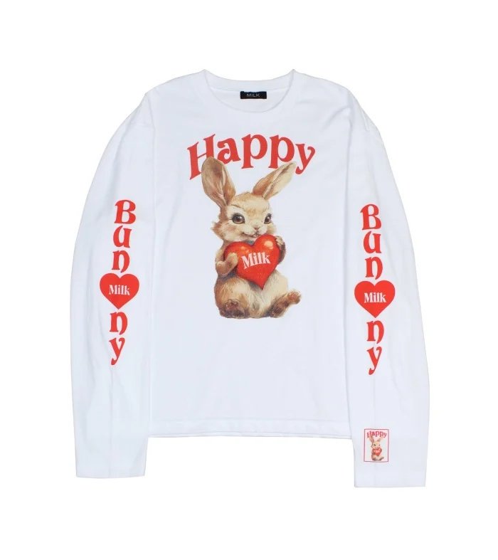 HAPPY BUNNY ロングT - MILK MILKBOY OFFICIAL ONLINE SHOP | milk inc.