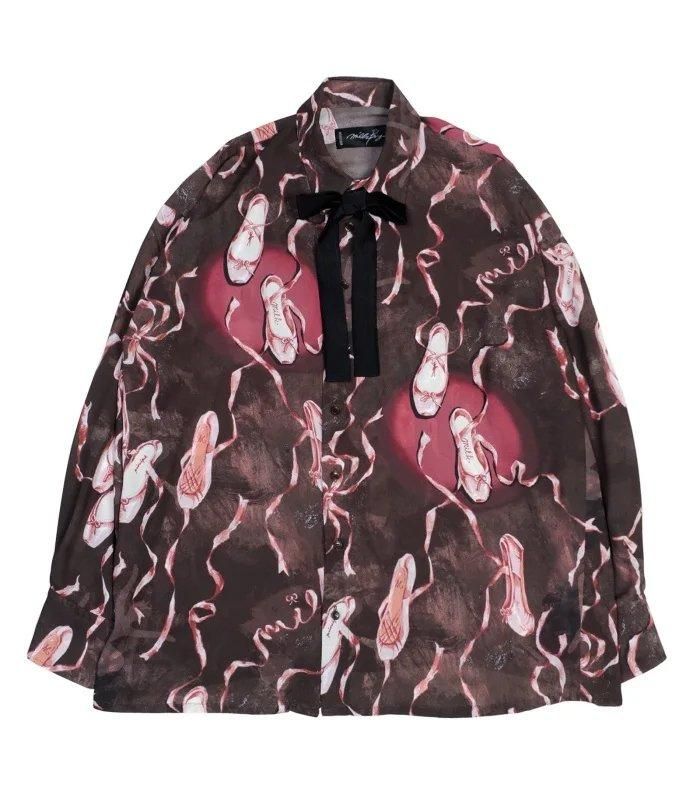 MILKBOY / BALLET シャツ  ブラウンベース S-25-06-21-025-MB-BL-AS-ZS BALLET シャツ（シャツ/ブラウス）｜MILKBOY（ミルクボーイ）の