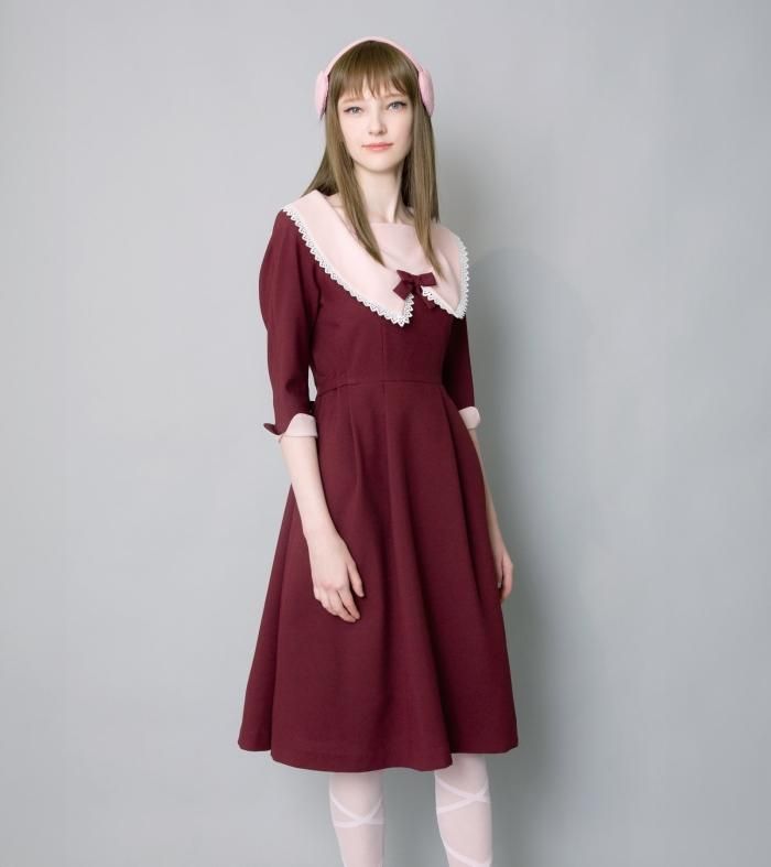 MILK ロイヤルデコレーションドレス　ボルドー 2023 Autumn Collection - 2ページ目 (3ページ中) - MILK-ミルク