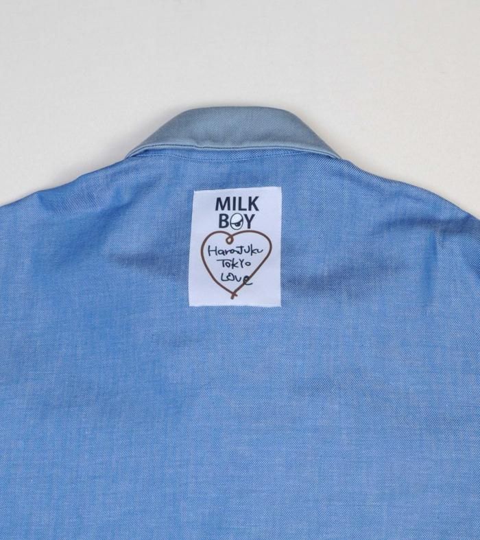MILK BOY ミルクボーイ JACK デニムシャツ 半袖 MILK BOY ミルクボーイ JACK デニムシャツ 半袖 SHOPPING DAY