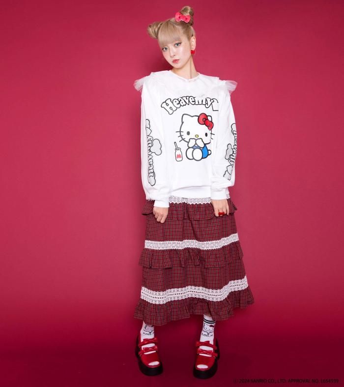 MILK HELLO KITTYストロベリーフーディー Hello Kitty Strawberry Milk Girls Hoodie | Hot Topic