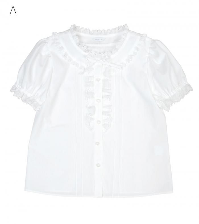 入荷now 安全 Luna ブラウス | レース襟の軽やかブラウス - MILK MILKBOY トップス