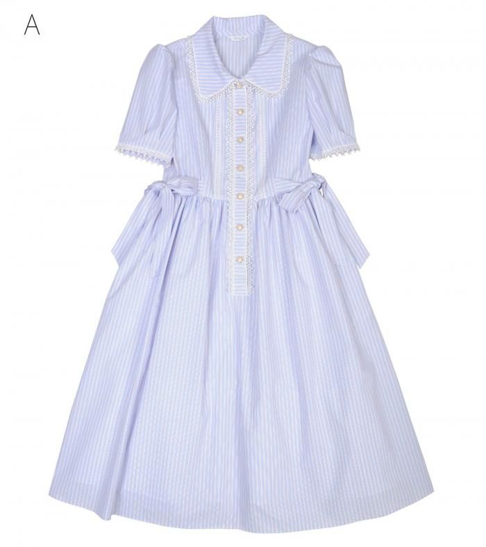 MILK トレンチDress デニムブルー(るん) Moon light dress - MILK MILKBOY OFFICIAL ONLINE SHOP | milk inc.