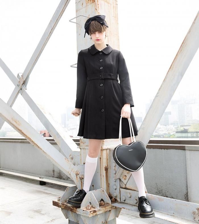 milkboy ミルクボーイ IDOL LETTER ロング ステンカラーコート milkboy ミルクボーイ IDOL LETTER ロング ステンカラーコート