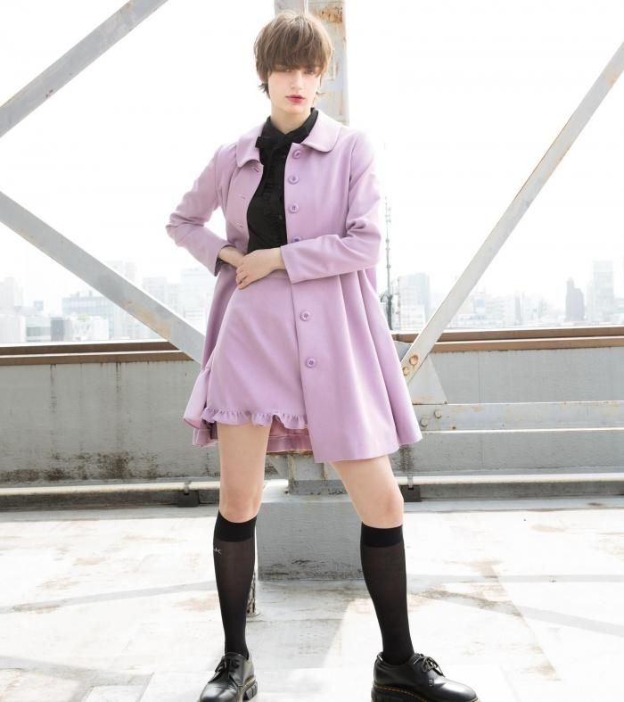 タグ付き未使用　MILK ピンク ロングコート 楽天市場】シーンを問わず心強い味方♪ベルト付きヨークデザイン