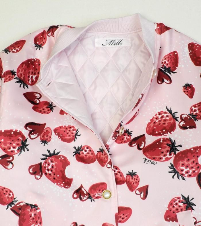 Berry Kiss ジャンパー | ストロベリー風アウター - MILK MILKBOY