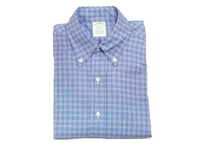 Brooks Brothers / Cotton Plaid Long Sleeve Oxford B/D Shirt