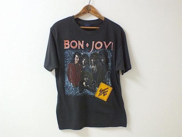 Bon Jovi / Cotton Polyester Print T-shirt（Slippery When Wet