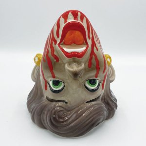 SEVERED LADY HEAD” TIKI MUG ASH GREY - SPANA